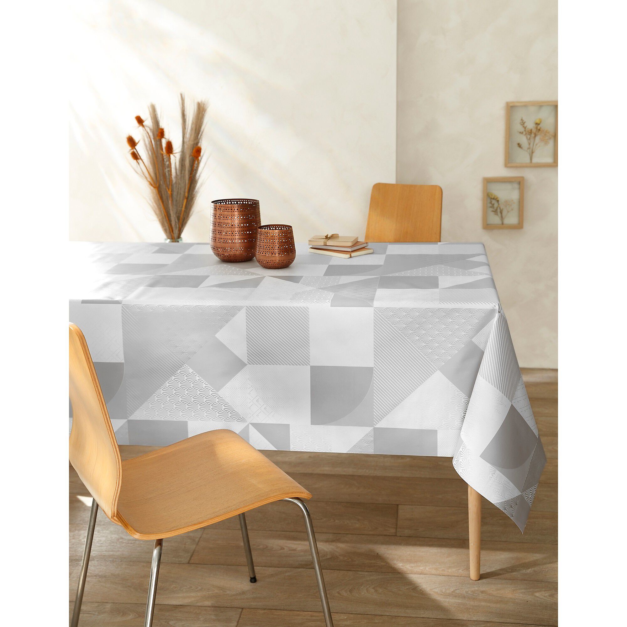 Nappe toile cirée imprimé géométrique