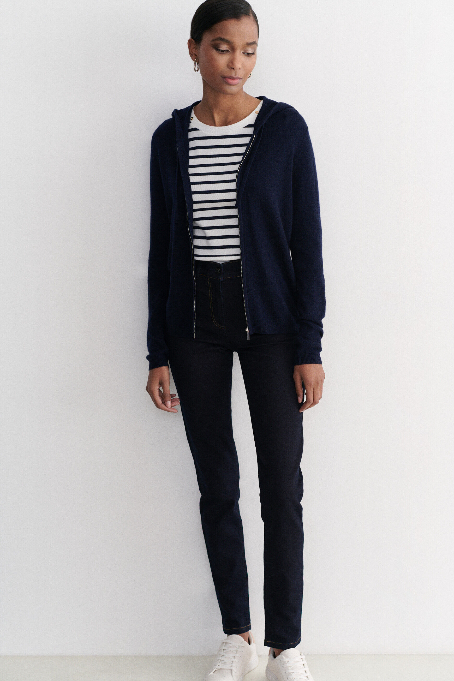 gilet basile b bleu marine femme