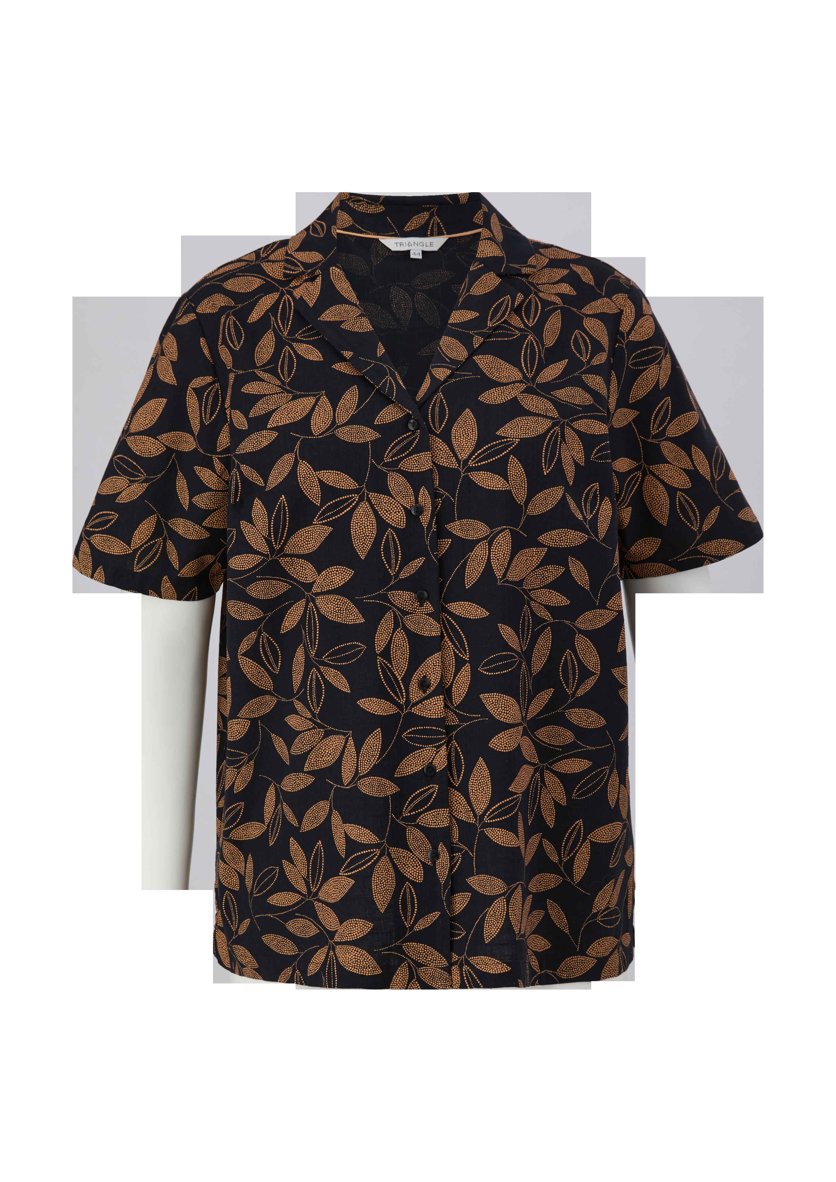 Baumwollbluse mit Reverskragen  2131357-99A4