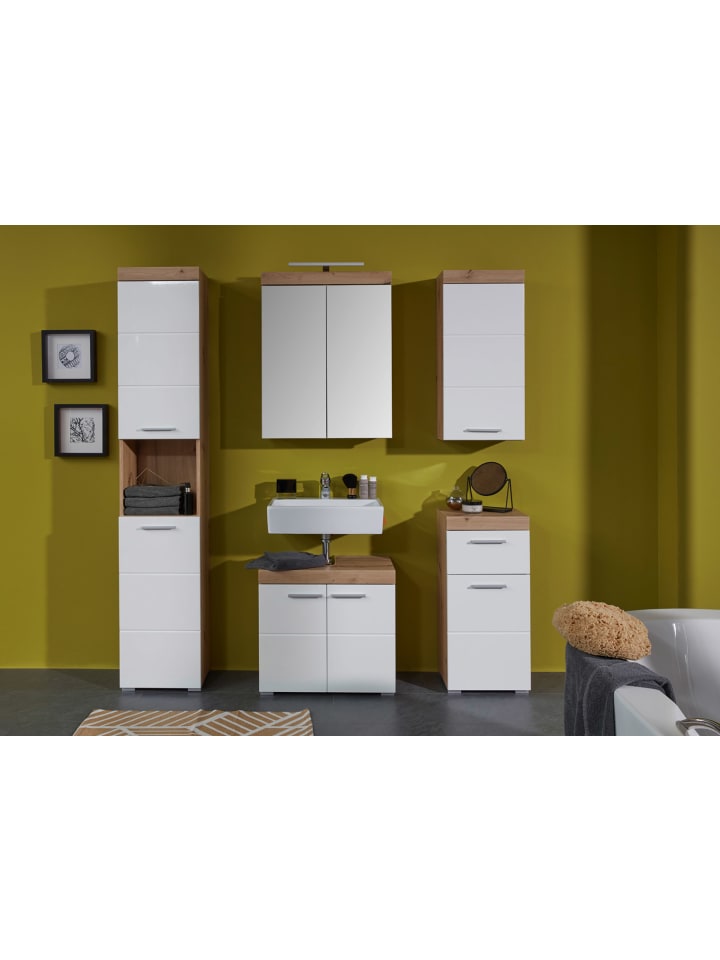 ebuy24 Badschrank AmandaMando Eiche Dekor 37 x 31 cm günstig kaufen onesize