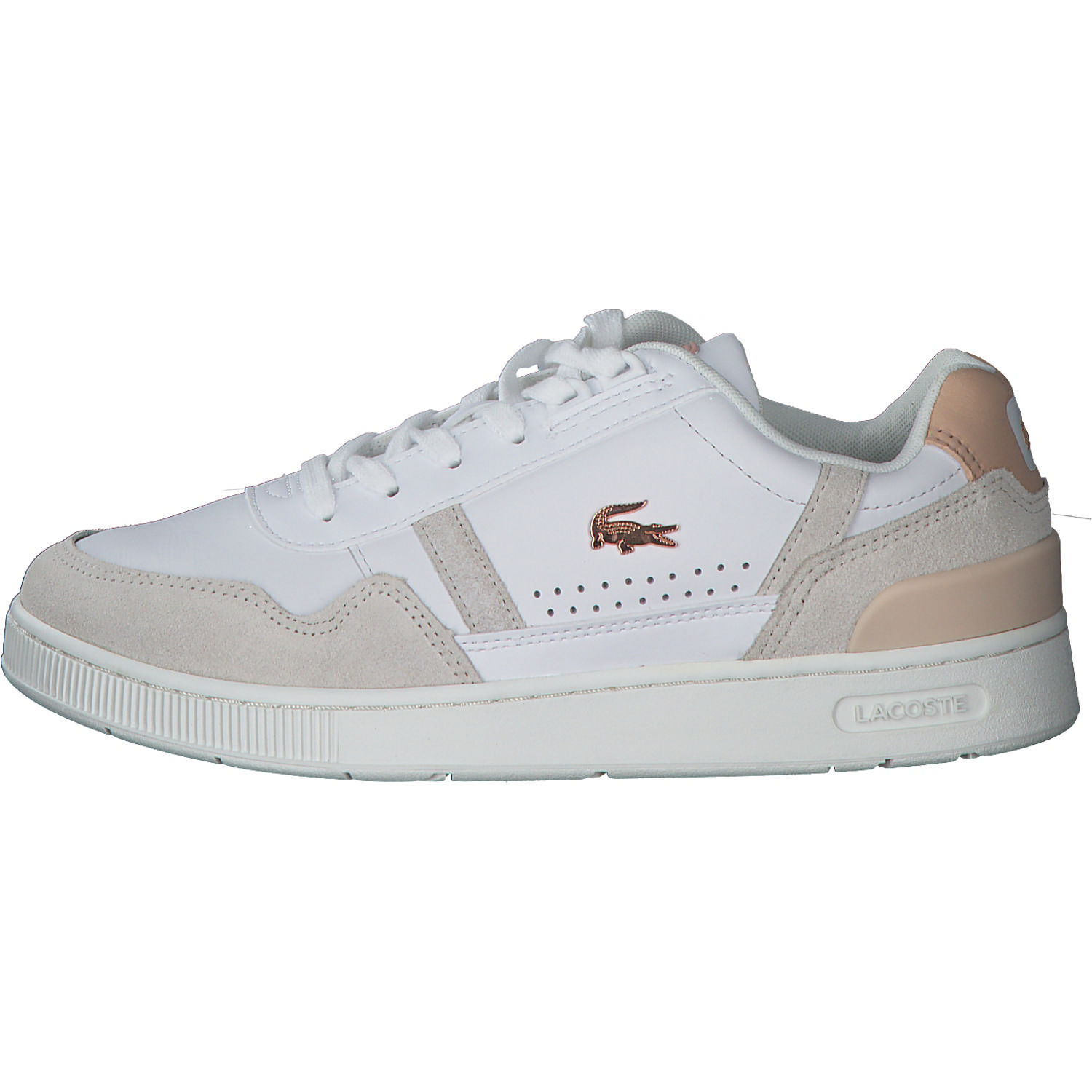 Lacoste T-Clip 44SFA0063, Schnürschuhe, Damen, White / Light Pink / Beige