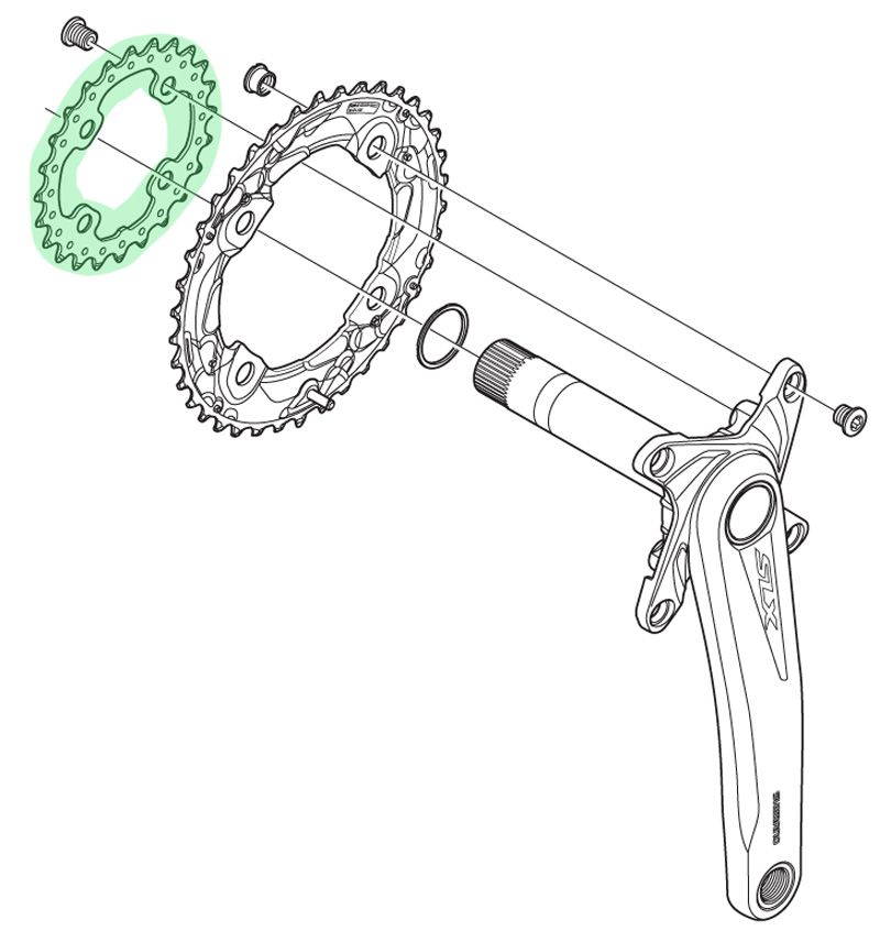 Shimano Kettenblatt SLX FC-M675 24 Zähne (AM)