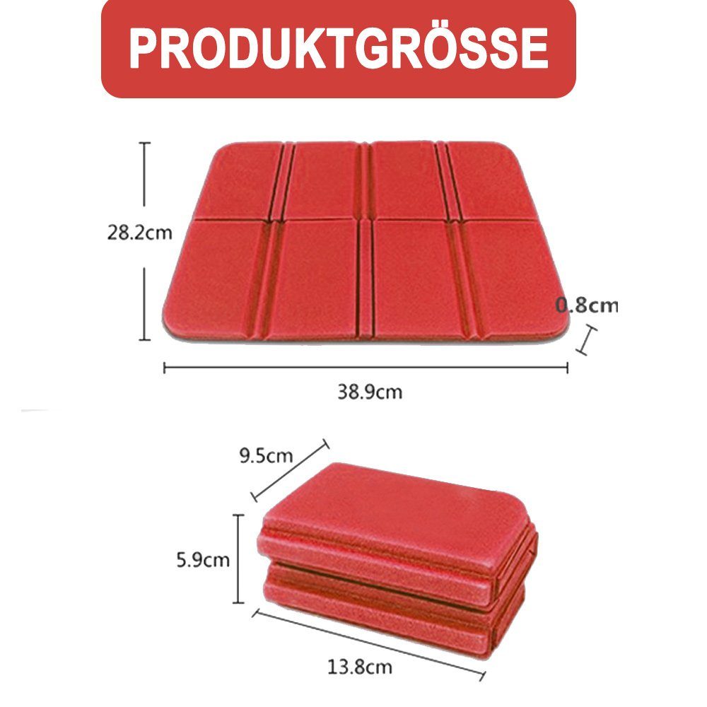 FeelGlad Stuhlkissen 2er Sitzkissen Outdoor Faltbar,Wasserdicht,Garten Stadion Camping