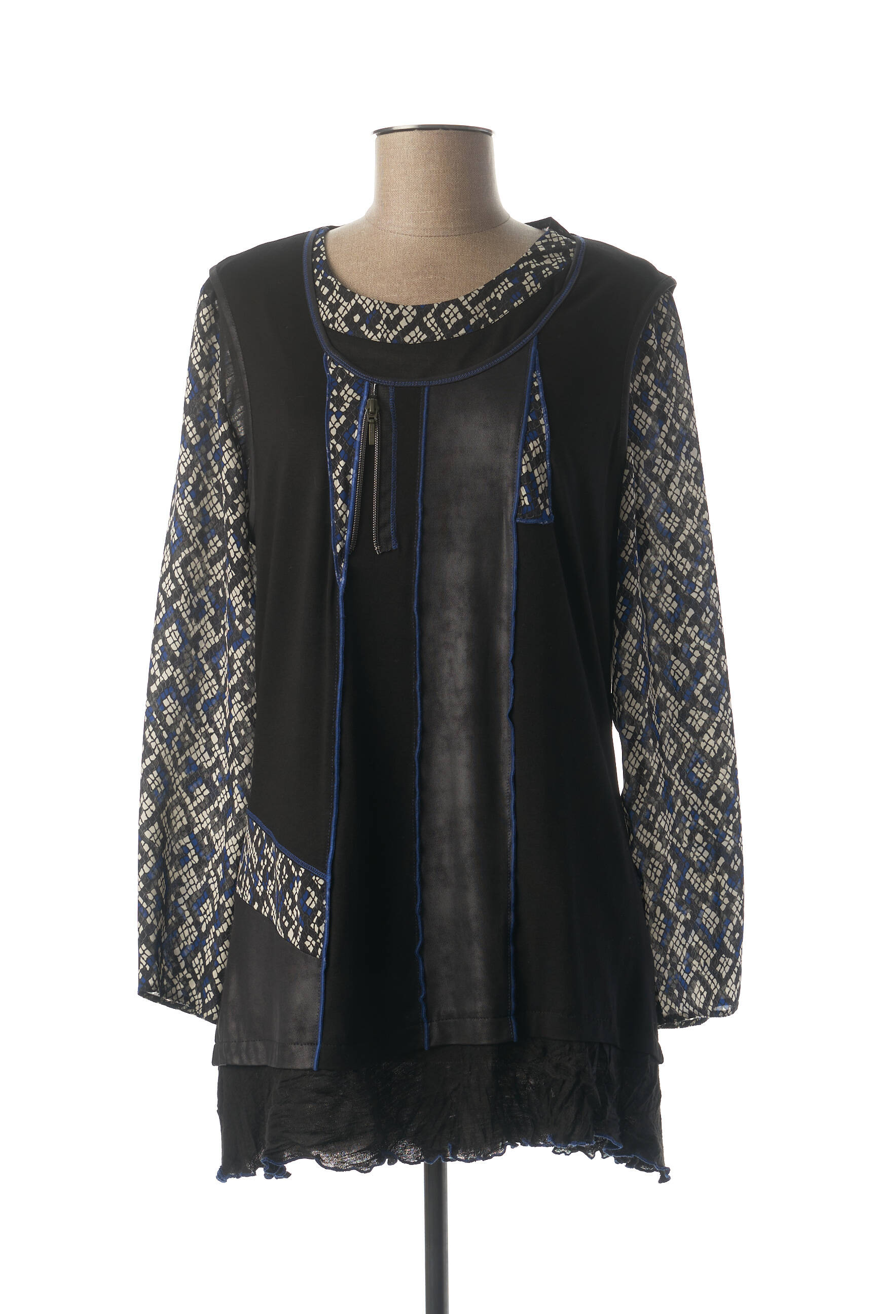 Guy Dubouis Tuniquemanchelongue Femme couleur noir