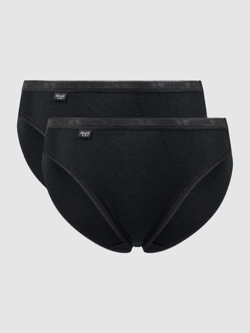 Slip mit Stretch-Anteil im 2er-Pack Modell 'Tai' in schwarz