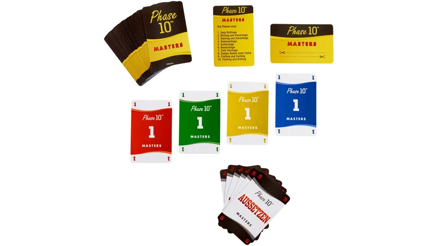Mattel Games Phase 10 Masters, Kartenspiel, Gesellschaftsspiel, Familienspiel