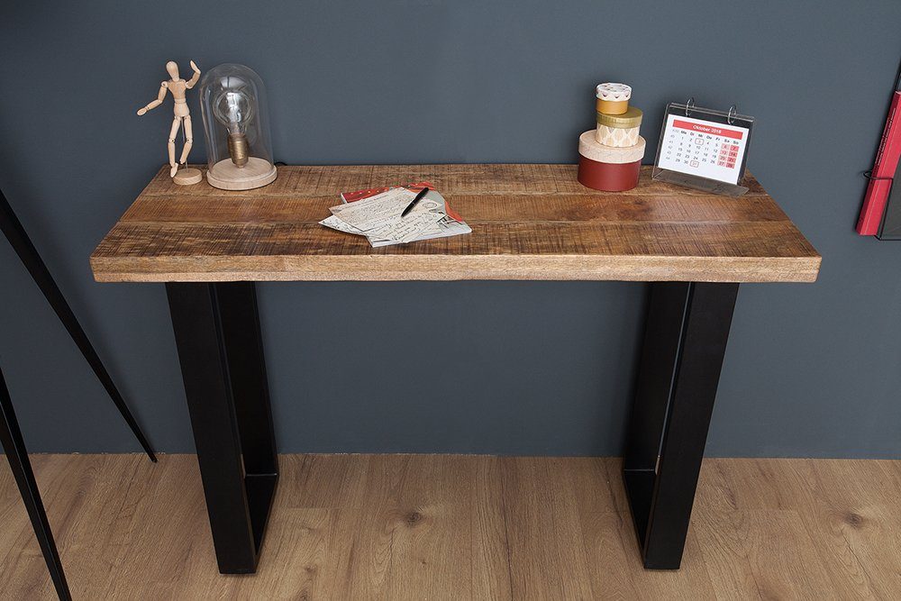 riess-ambiente Konsolentisch IRON CRAFT 115cm natur / schwarz, Massivholz · Konsole · Schreibtisch · Mango