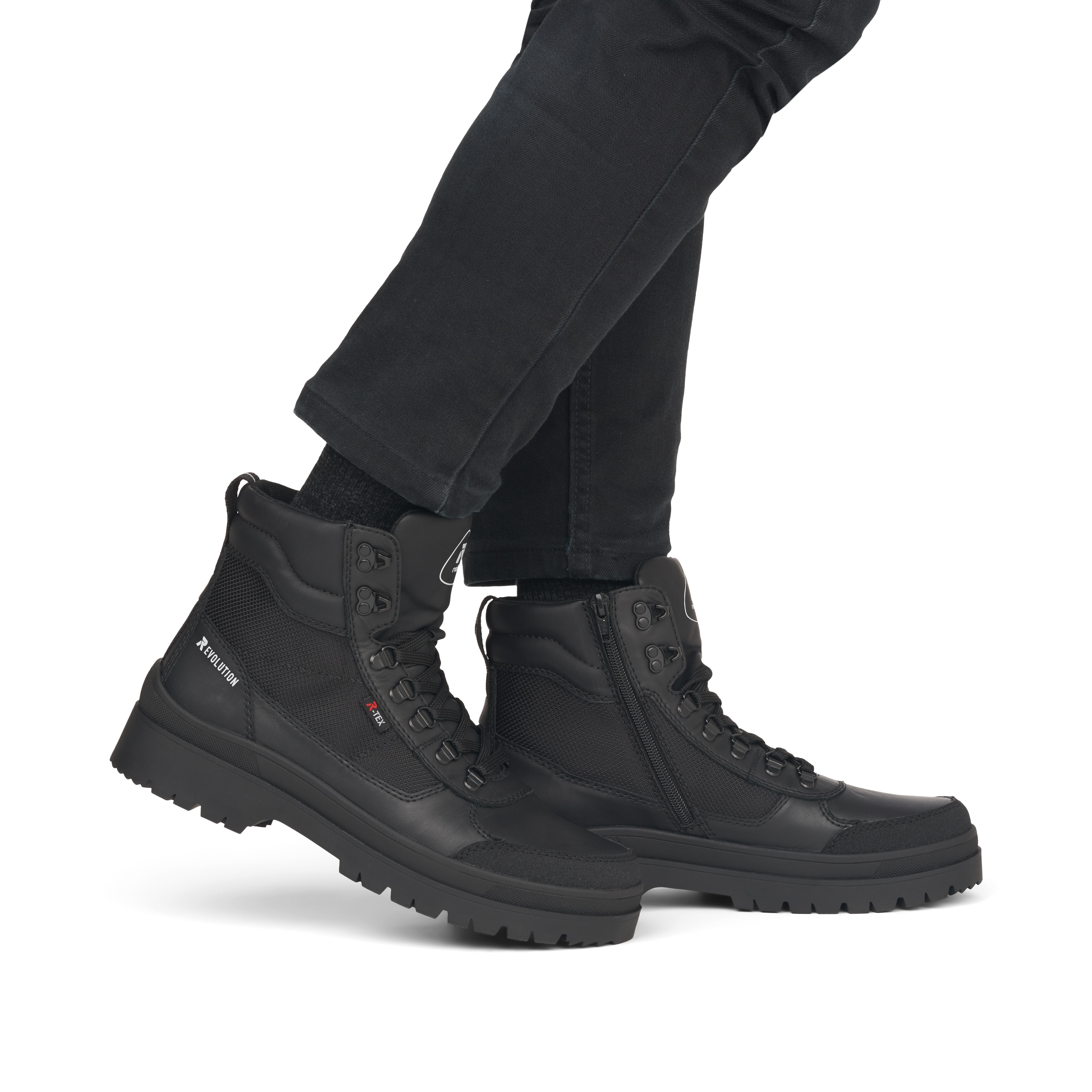 Rieker Herren Schnürstiefel noir
