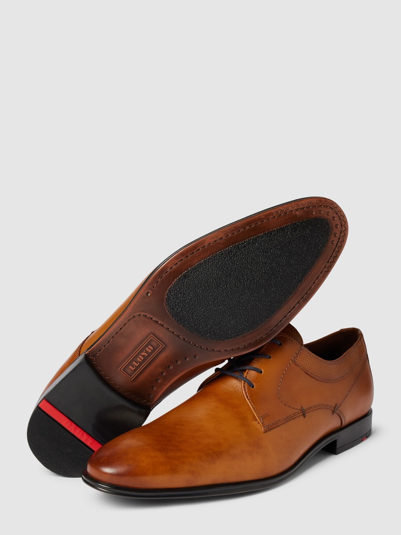 Derby-Schuhe aus Leder Modell 'MADISON SAMMY' in cognac