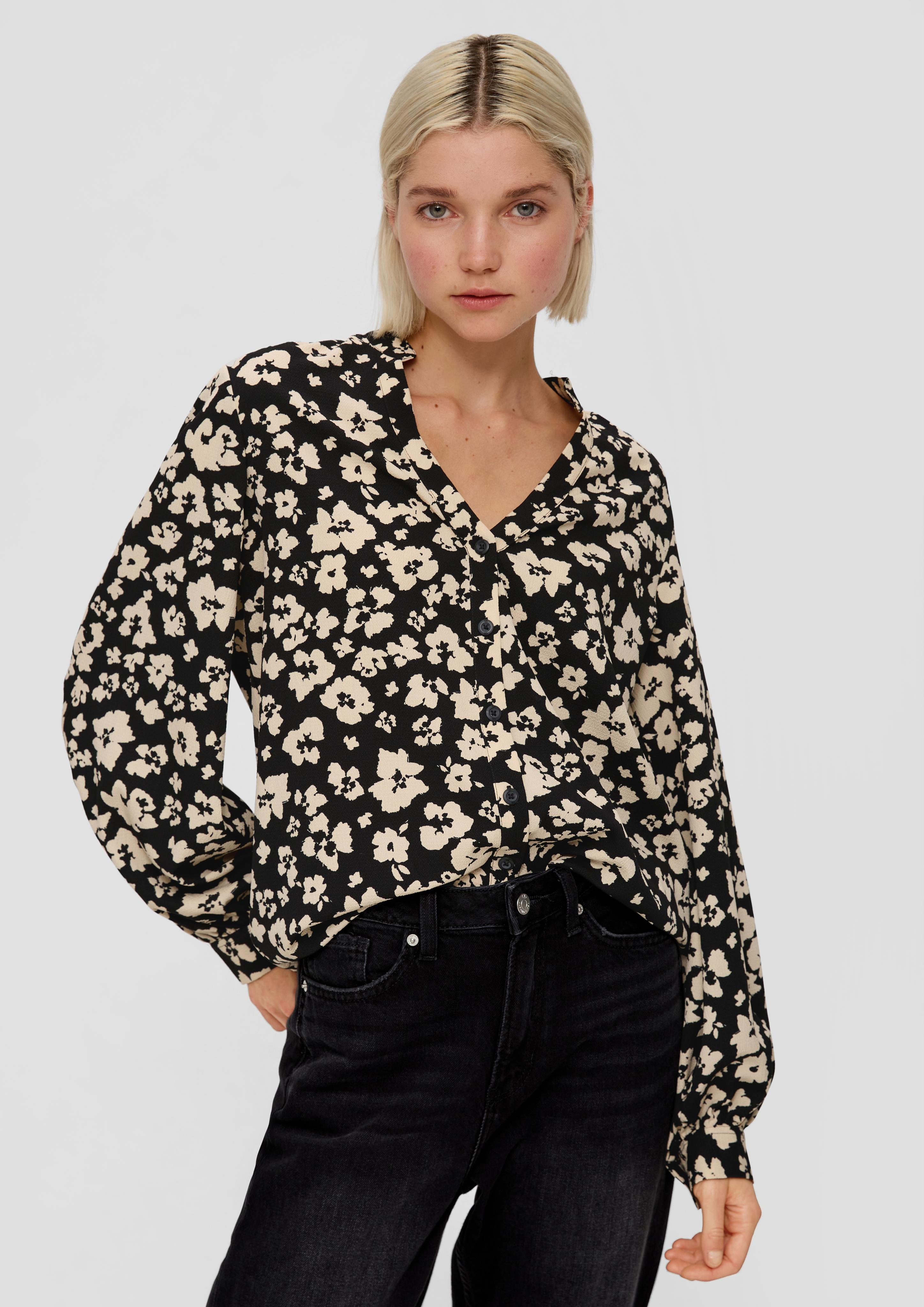 Crêpe-Bluse mit Allover-Print  2133449-99A0