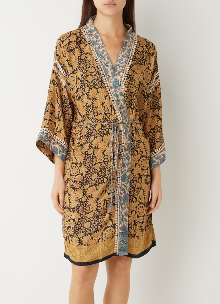 Rituals Jaypur Saree kimono realizzato in raso con motivo paisley