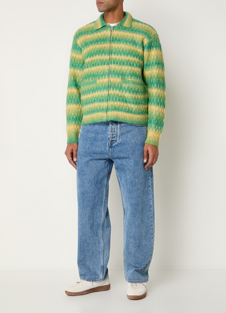 Gruby sweter Obey Reggie z kieszeniami bocznymi