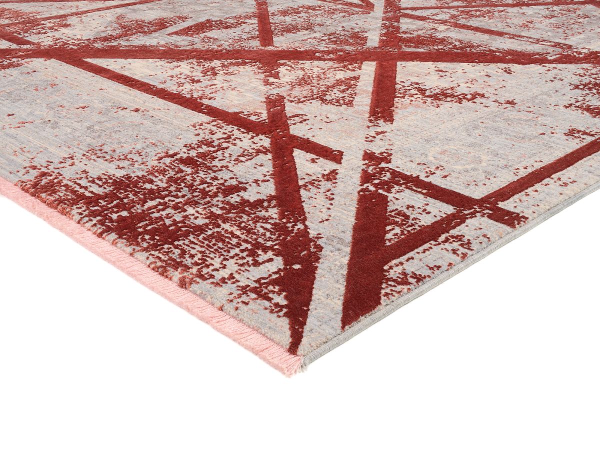 Musterring Webteppich Arizona Rot-Grau 160 x 230 cm