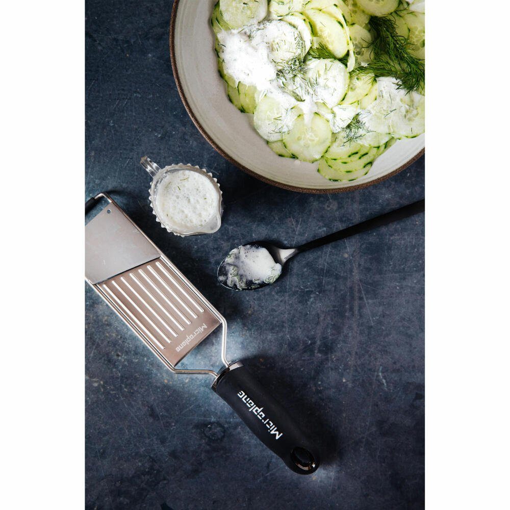 Microplane Gemüsehobel Gourmet Profi, Edelstahl, Kunststoff, Gummi