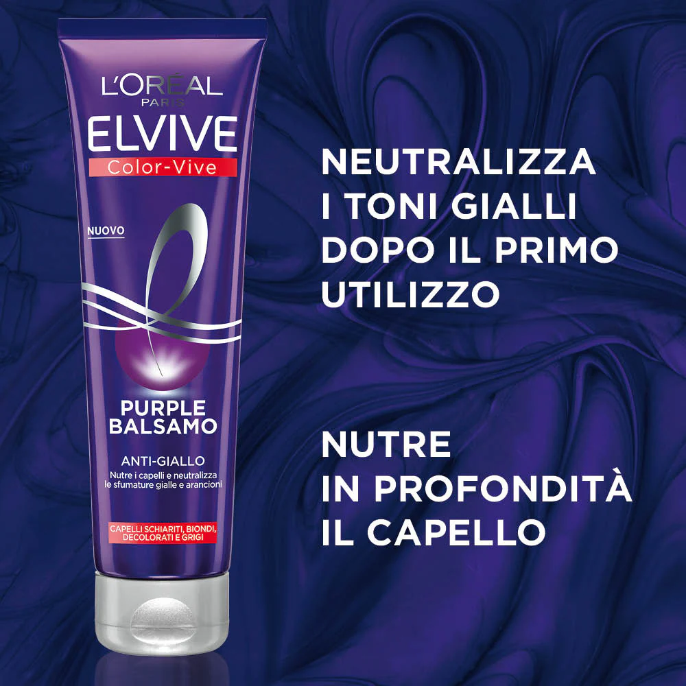 Elvive Color Vive Purple Anti-Gelb-Conditioner - Farbschutz-Conditioner für die Haarfarbe