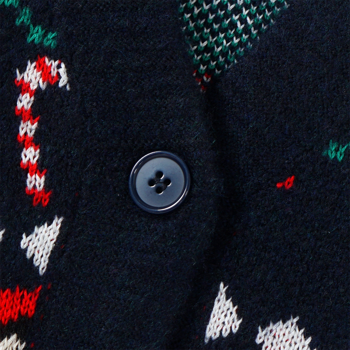 Mädchen Weihnachtsstrickjacke dunkelblau