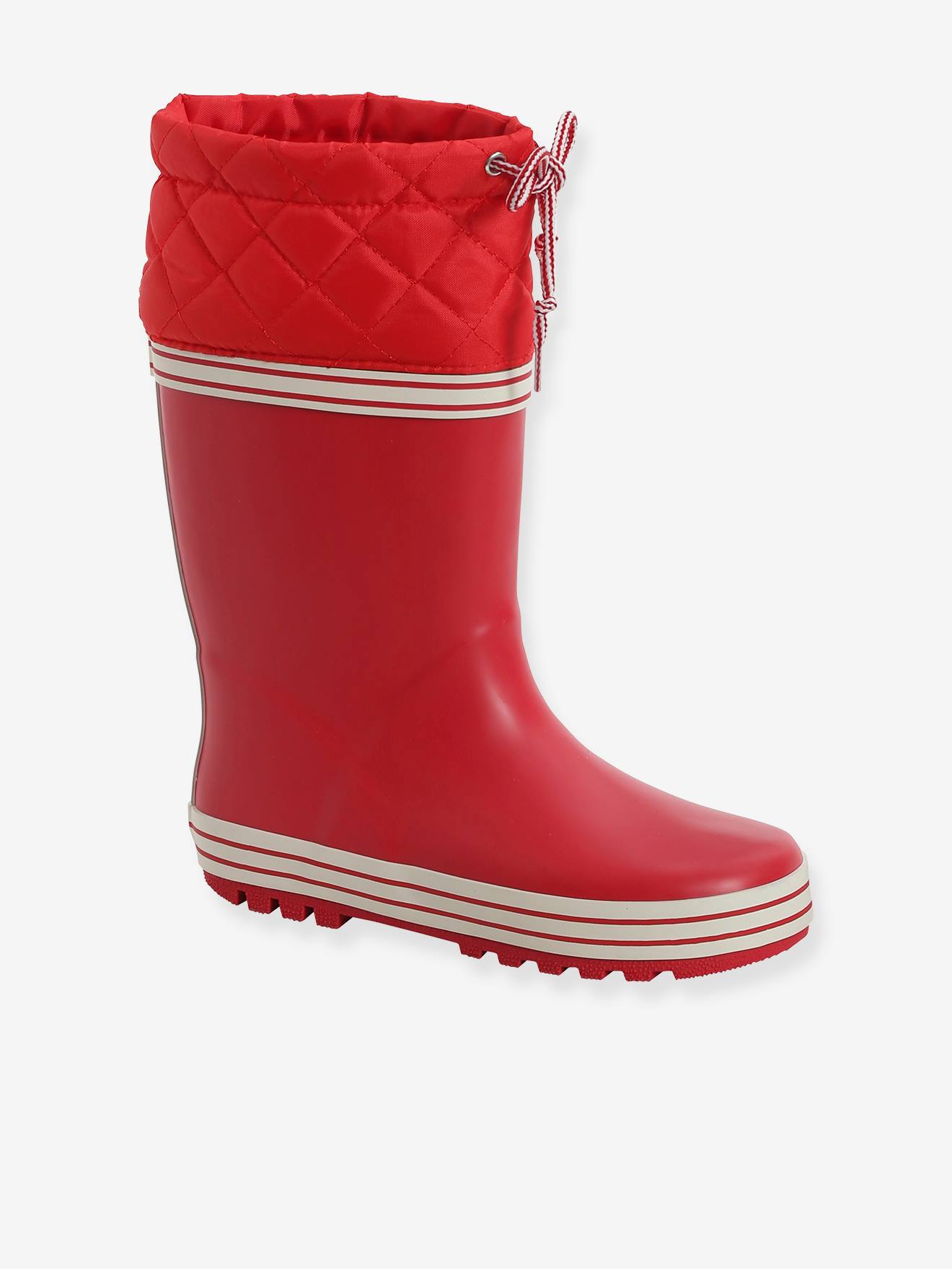 Vertbaudet Jungen Gummistiefel, Profilsohle - rot