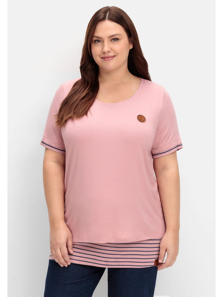 sheego Longshirt in rosé günstig kaufen 40