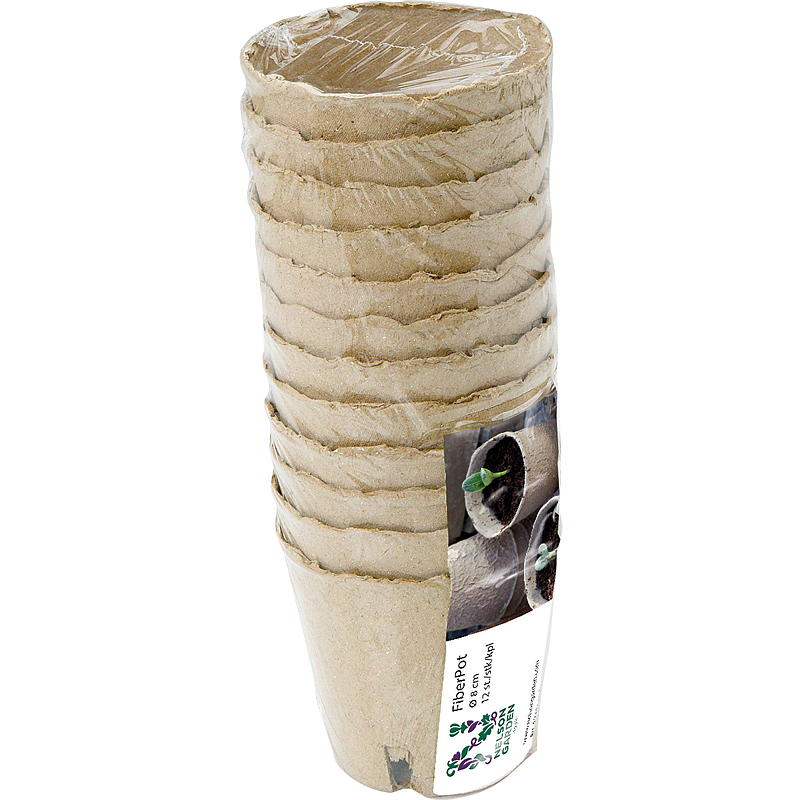 Nelson garden Fiberpotte 12-pk 8 cm rund