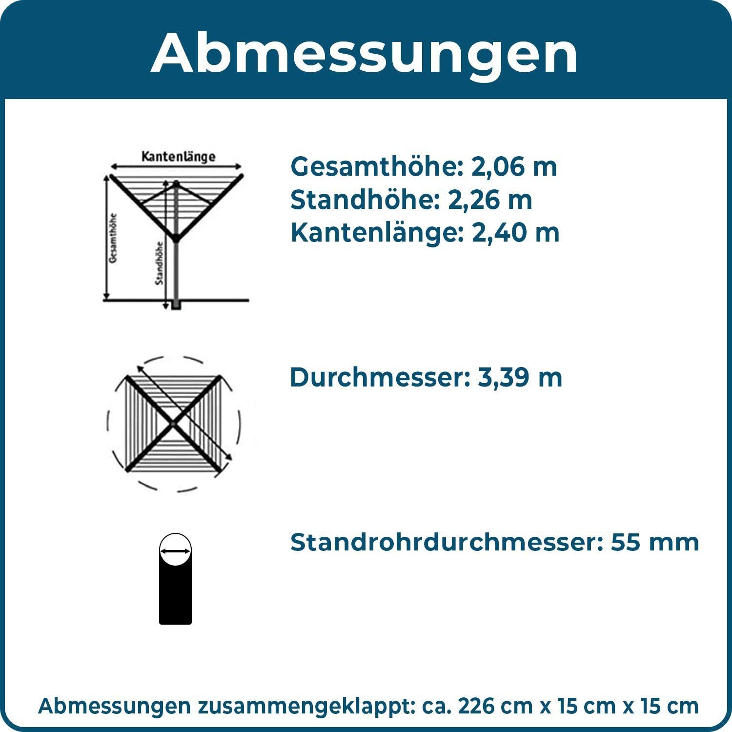 Blome Wäschespinne Blome Wäschespinne DuoMatic 60 meter Leineneinzug Automatik