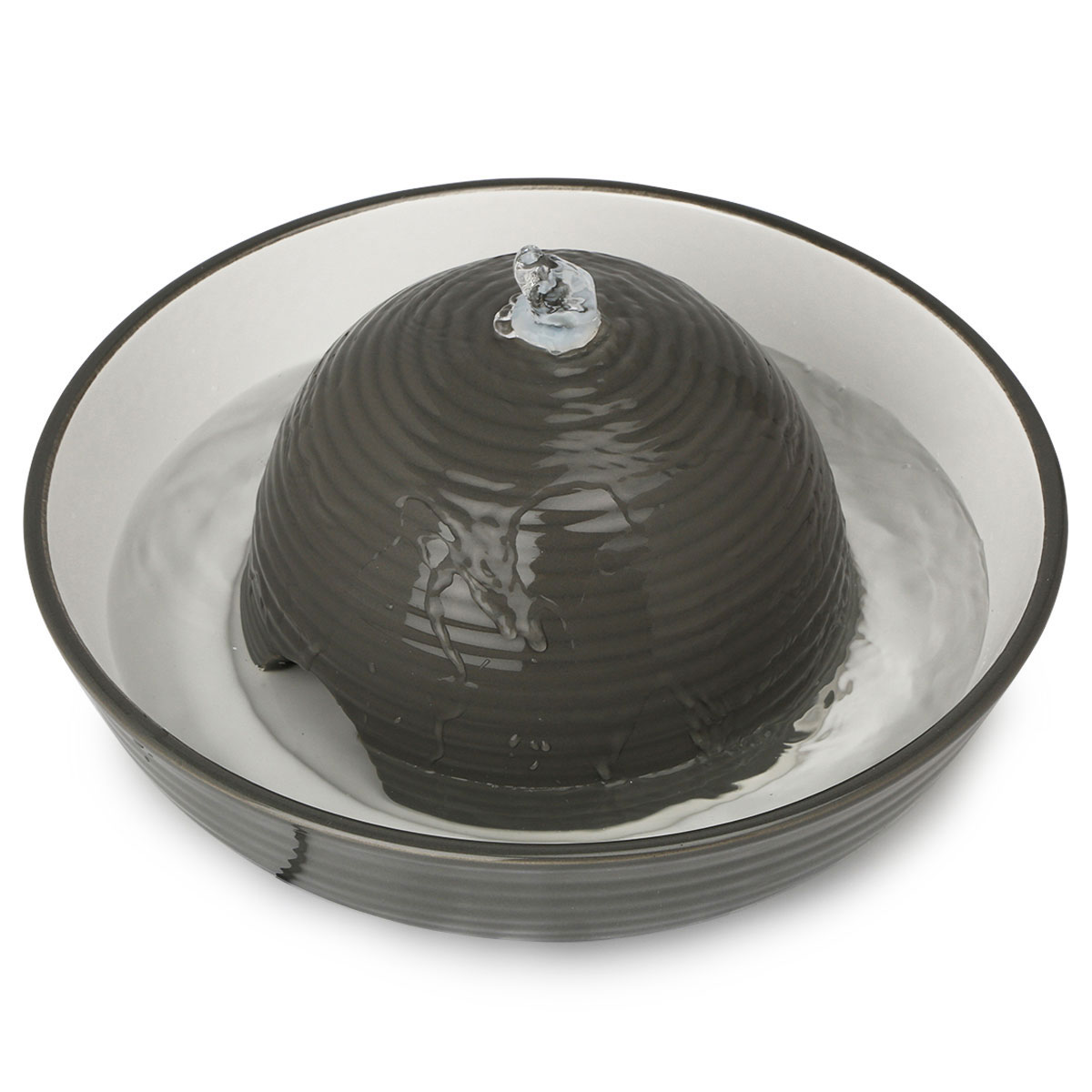 Trixie Trinkbrunnen Keramik Vital Flow 1,5 l, grau/weiß