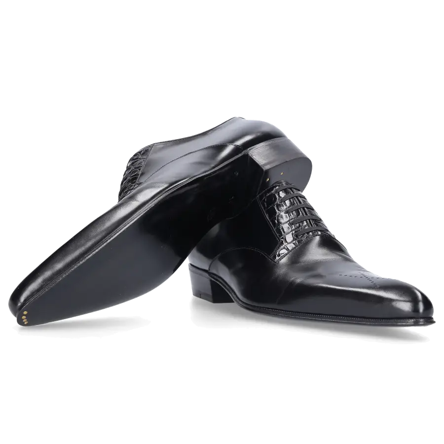 Artioli - Businessschuhe Oxford ROMANUM Alligatorleder - schwarz