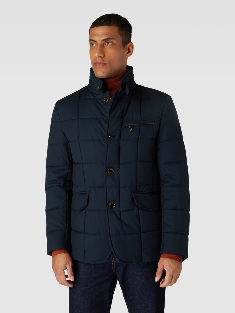 Jacke mit Stehkragen in marineblau