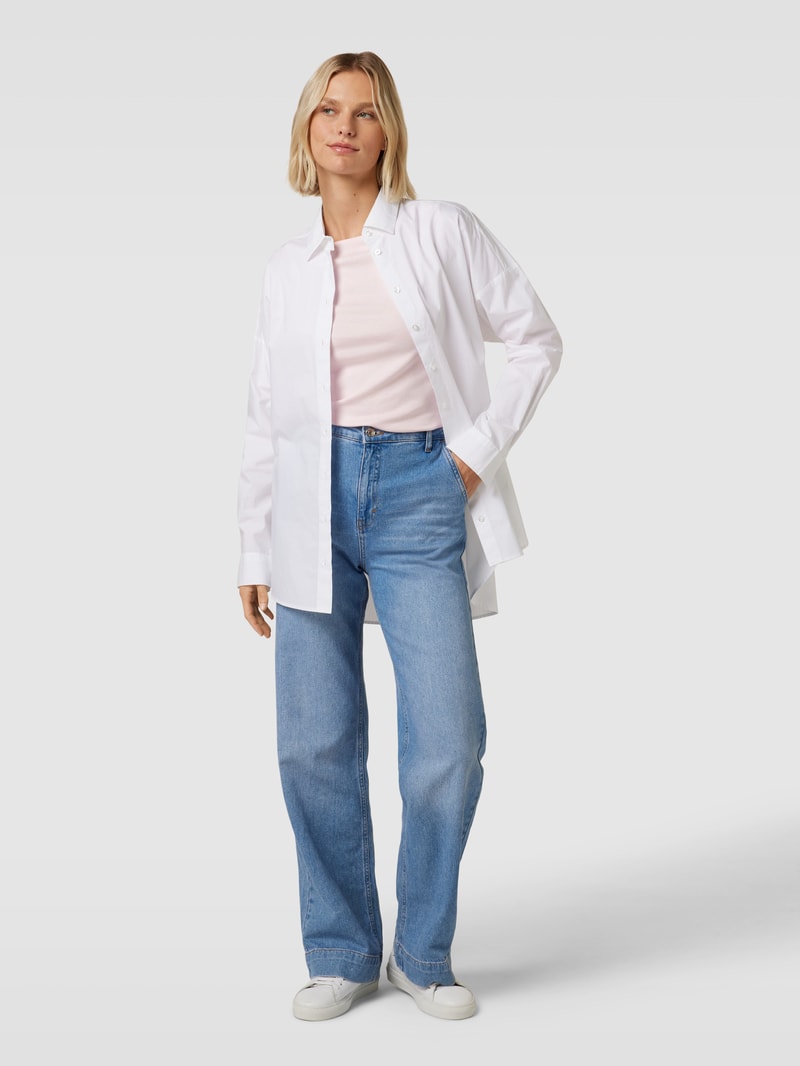 Longsleeve mit U-Boot-Ausschnitt in hellrosa
