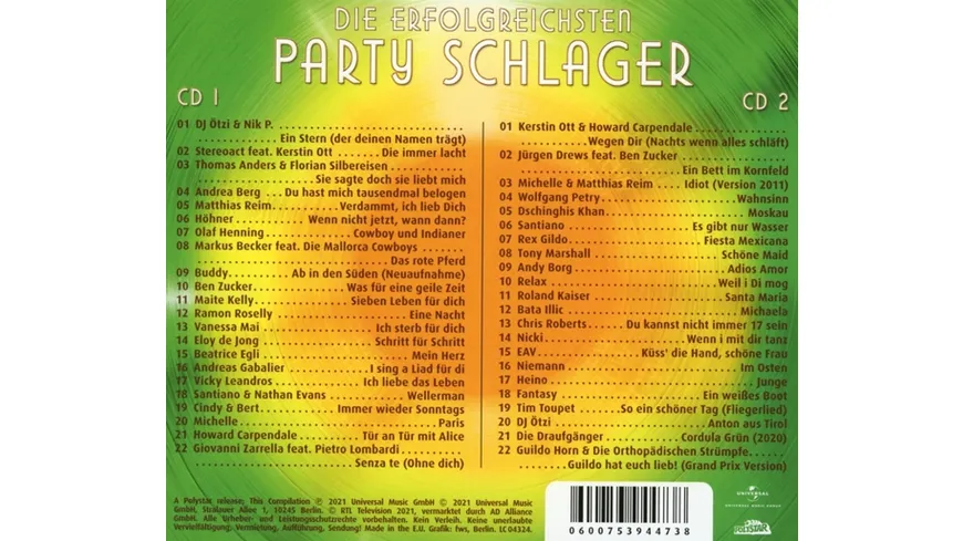 Die Ultimative Chartshow-Party Schlager