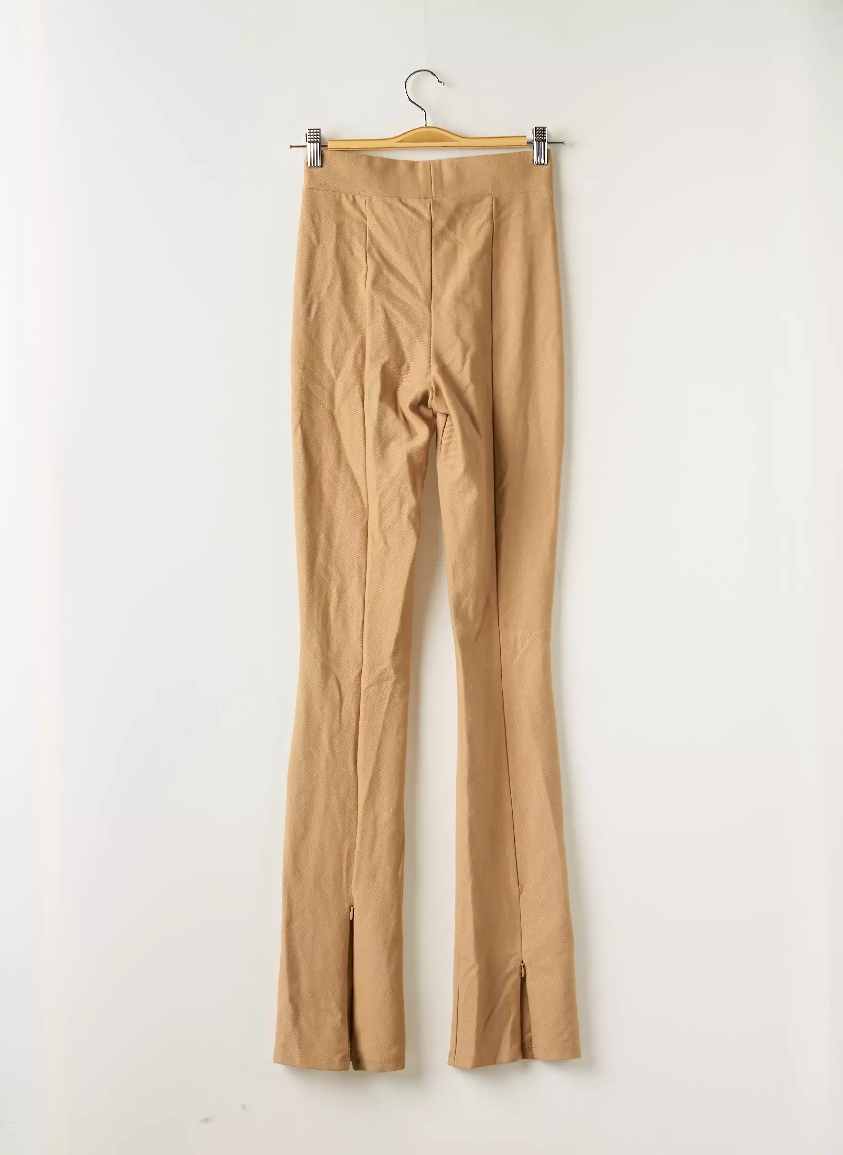 Zara Pantalons Flare Femme couleur beige