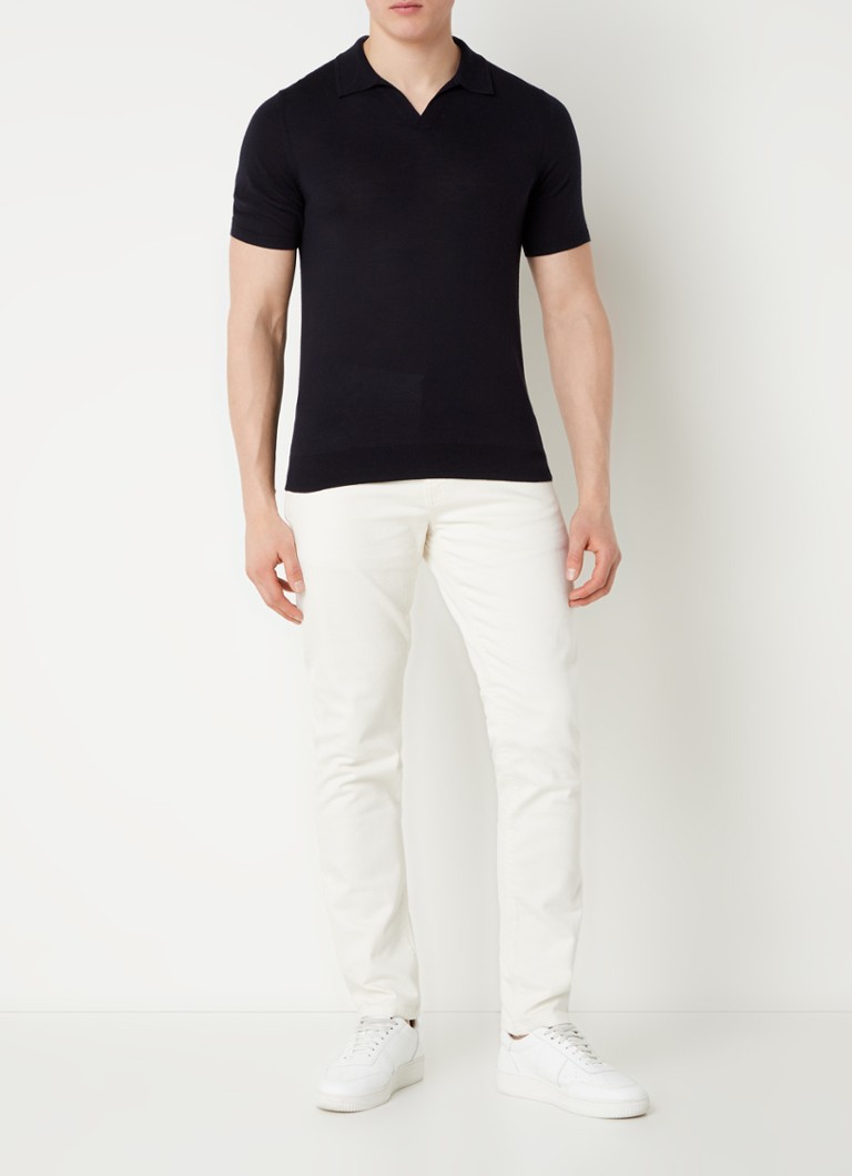 Camisa polo Reiss de lã de malha fina com corte regular