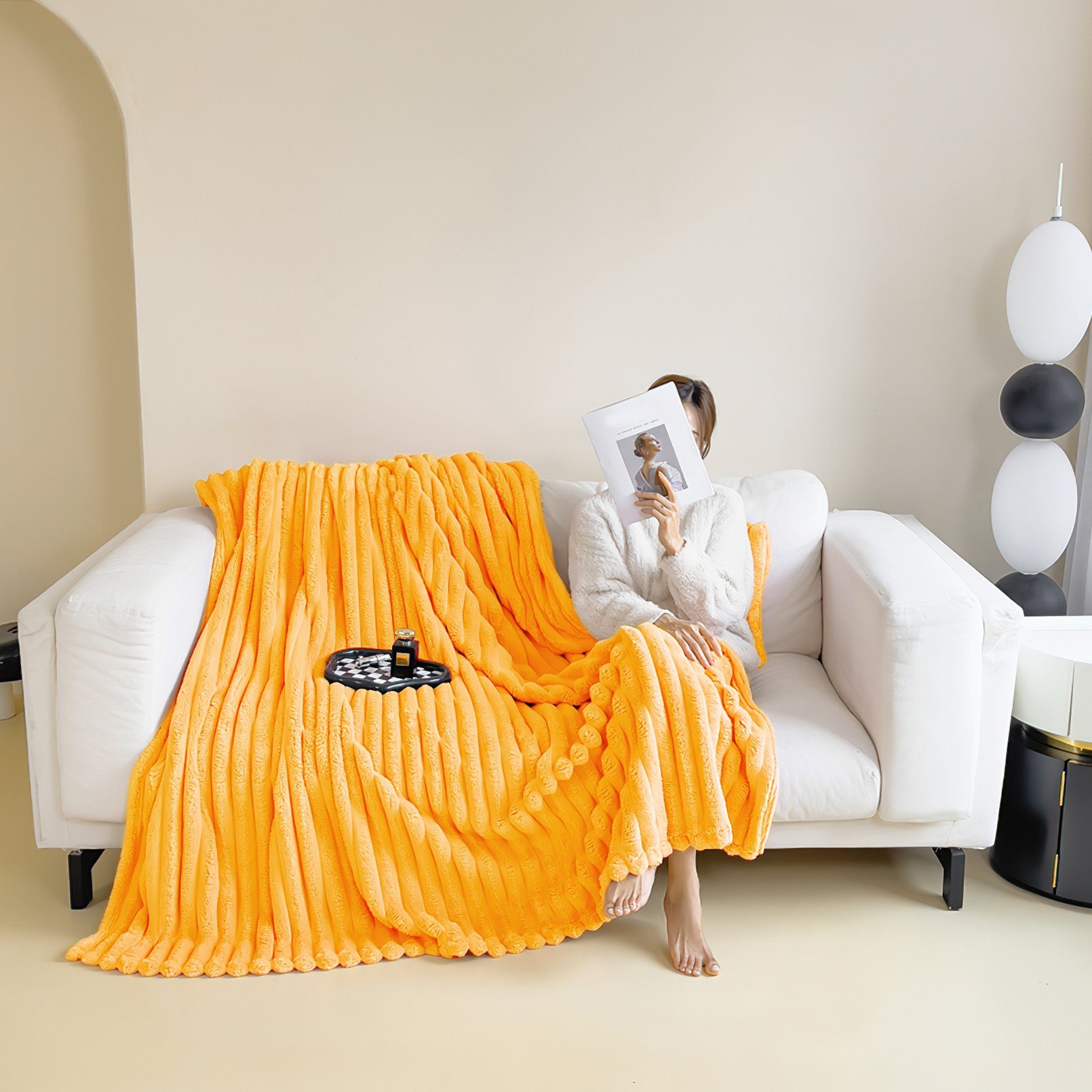 Wohndecke MT08, KEAYOO, Fleecedecke Warm Sofadecke 150x200cm Warm und Weich Mircofaser