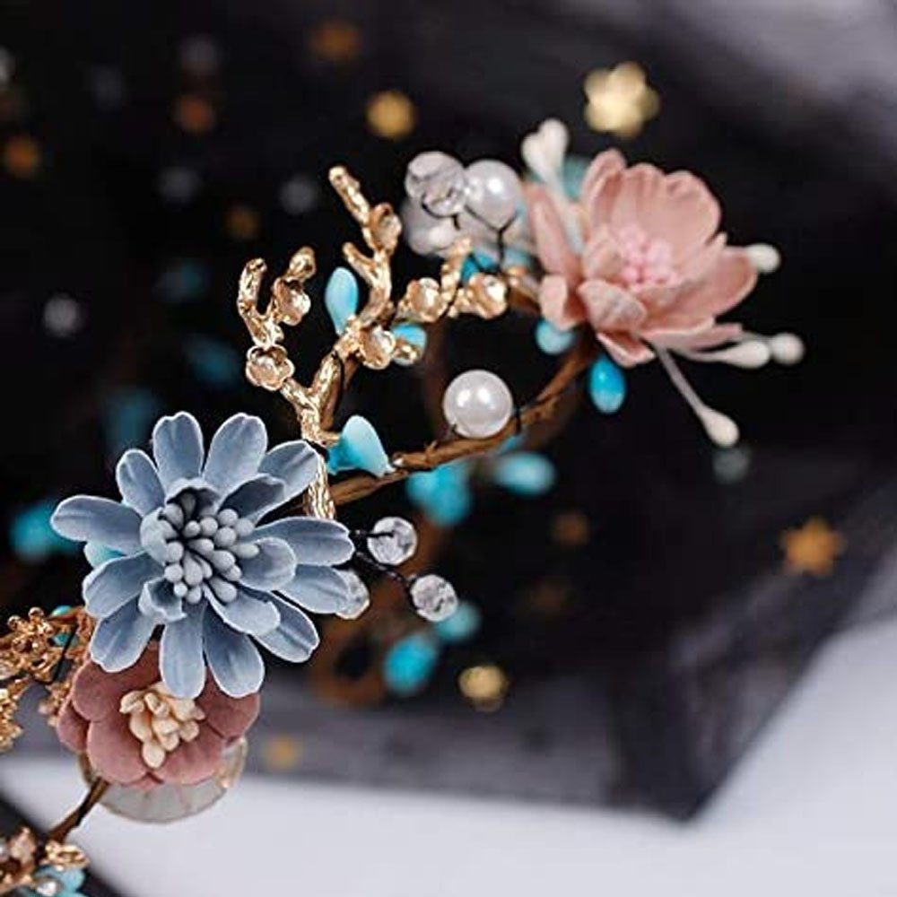 Sarfly Haarband Brautschmuck Kopfschmuck Haarband, 1-tlg., Braut Tiara handgemachte Party Hochzeit Haarschmuck