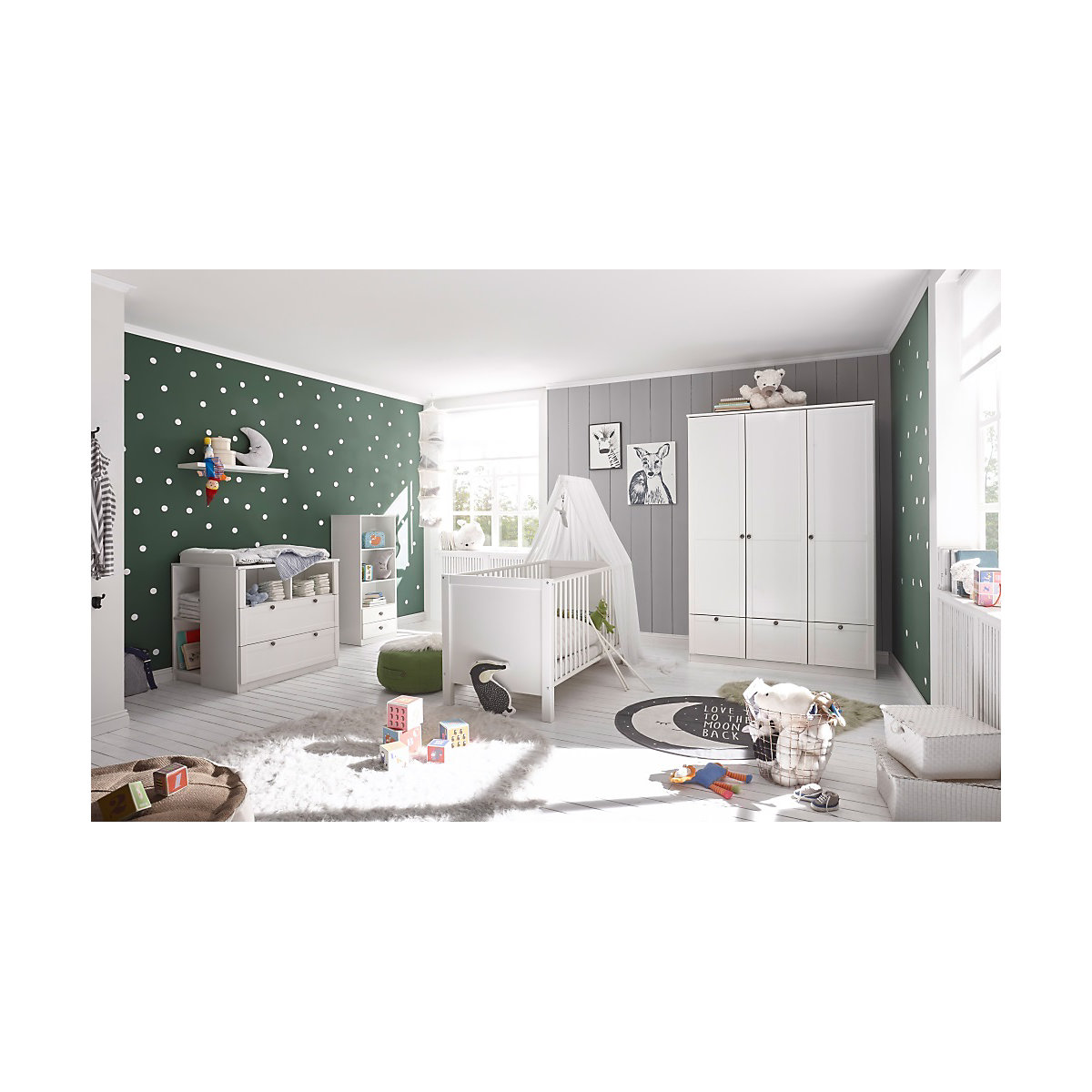 Babyzimmer Set Landhaus inklusive Matratze
