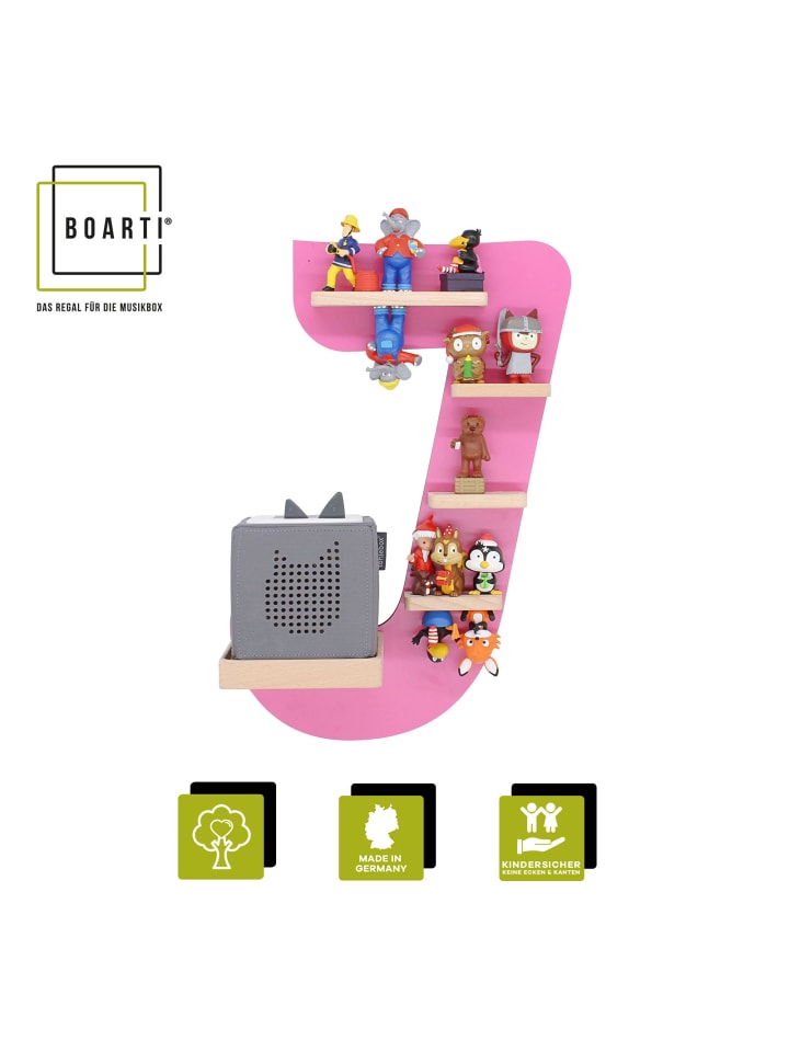BOARTI Holz Regal Buchstabe J für Toniebox Tonies Figuren in Pink günstig kaufen onesize
