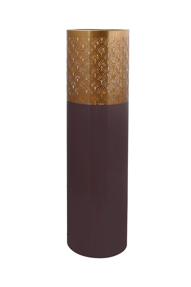 Kayoom Bodenvase Art Deco 1115 Dunkellila / Gold