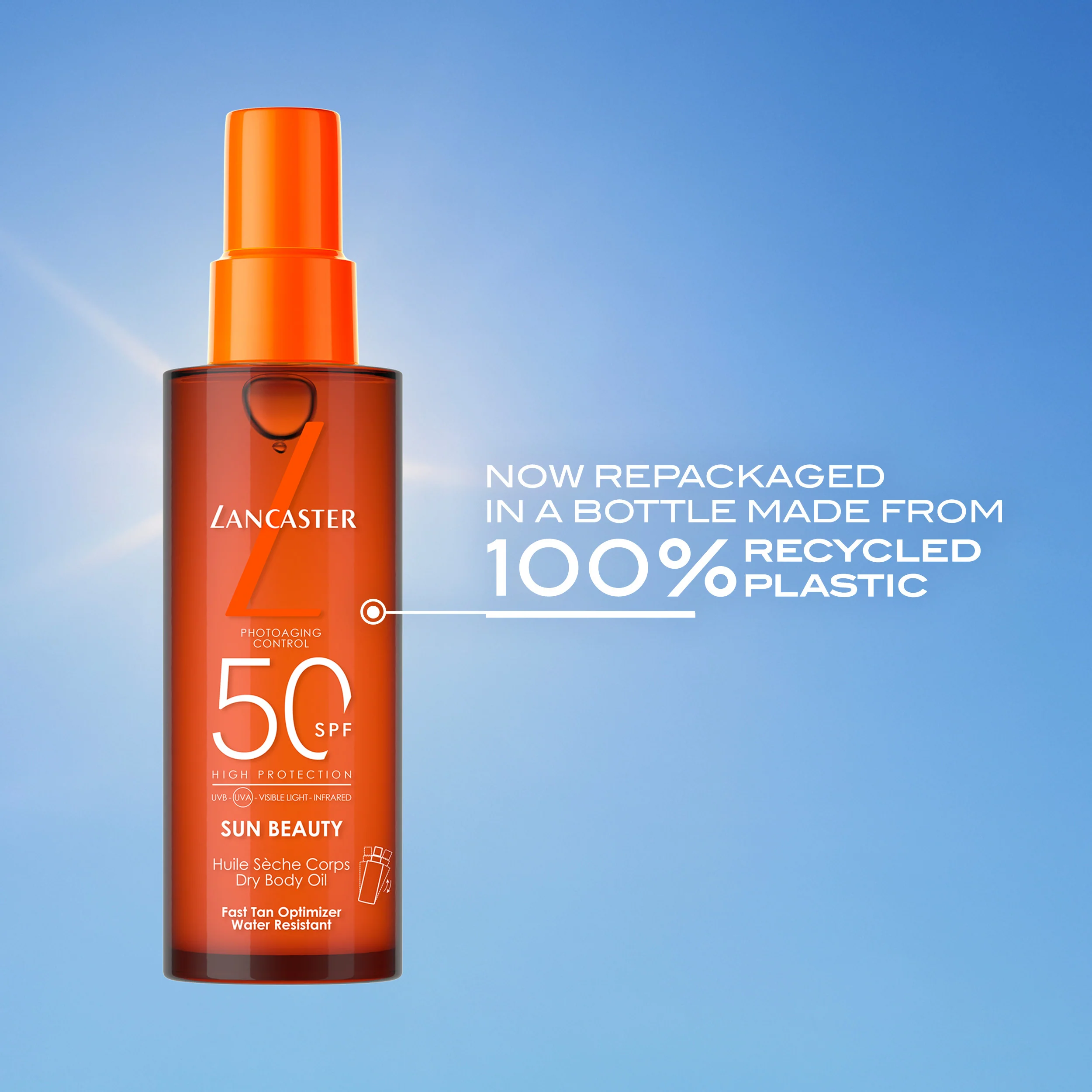 Sun Beauty Satin Dry Oil SPF50 - Magas védelemmel ellátott testápoló napolaj.