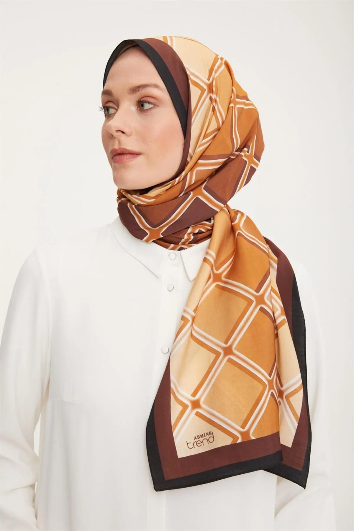 Armine  Trend-Modalschal – Fliesenmuster – 5338-07 – Orange