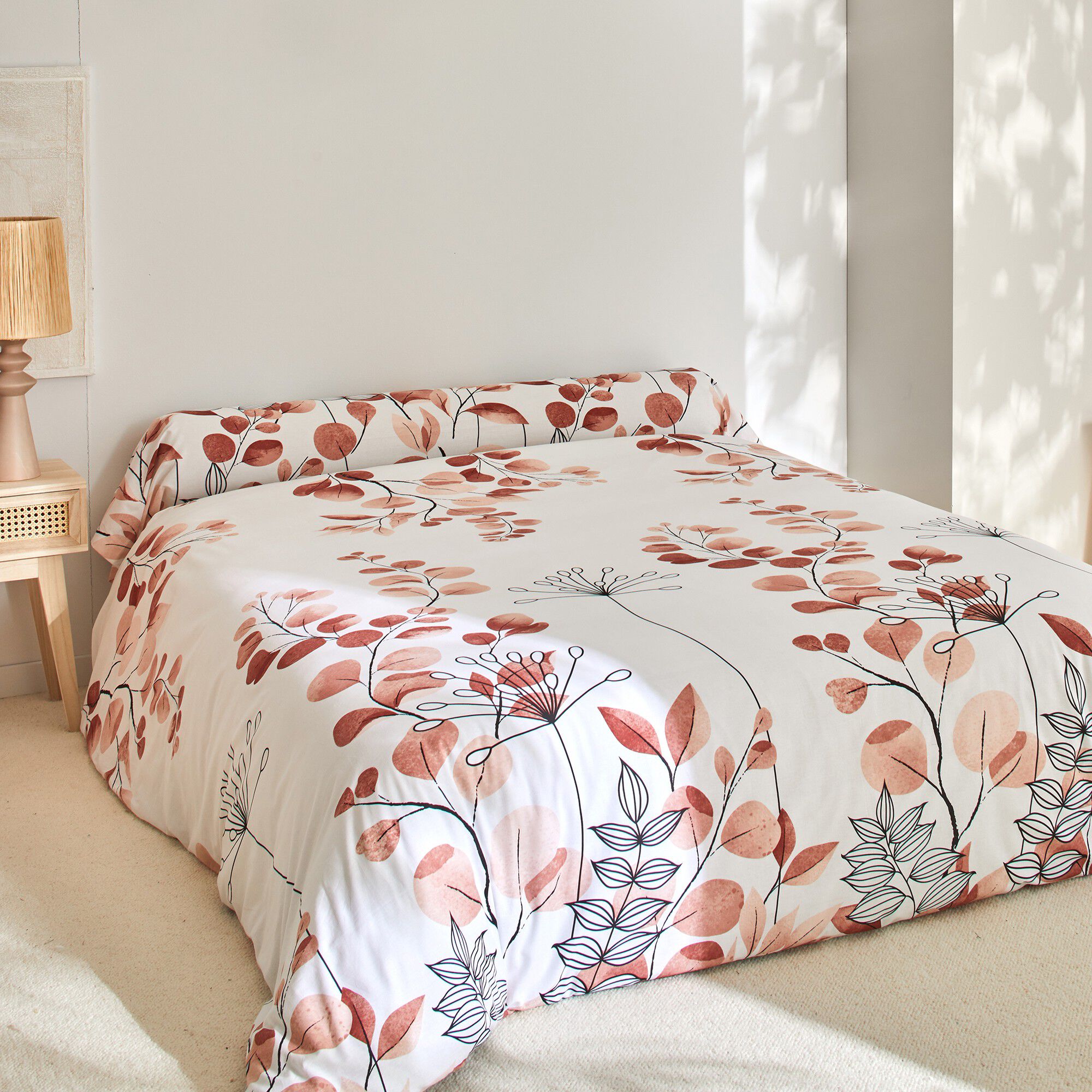 Linge de lit Danae en coton imprimé
