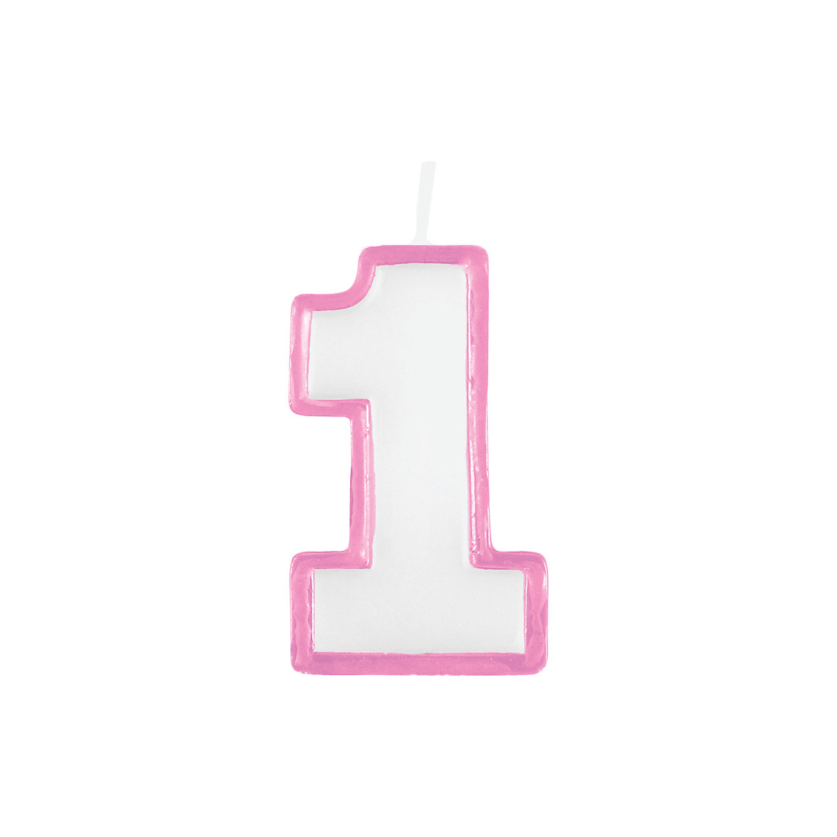 Zahlenkerze 1 rosa - Mein 1. Geburtstag Mädchen