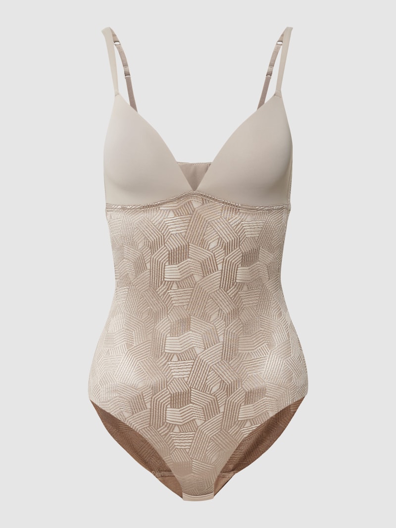 Body mit Strukturmuster Modell 'soft shape' in beige