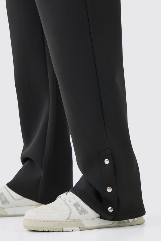 Tall Straight Leg Popper Hem Scuba Joggers