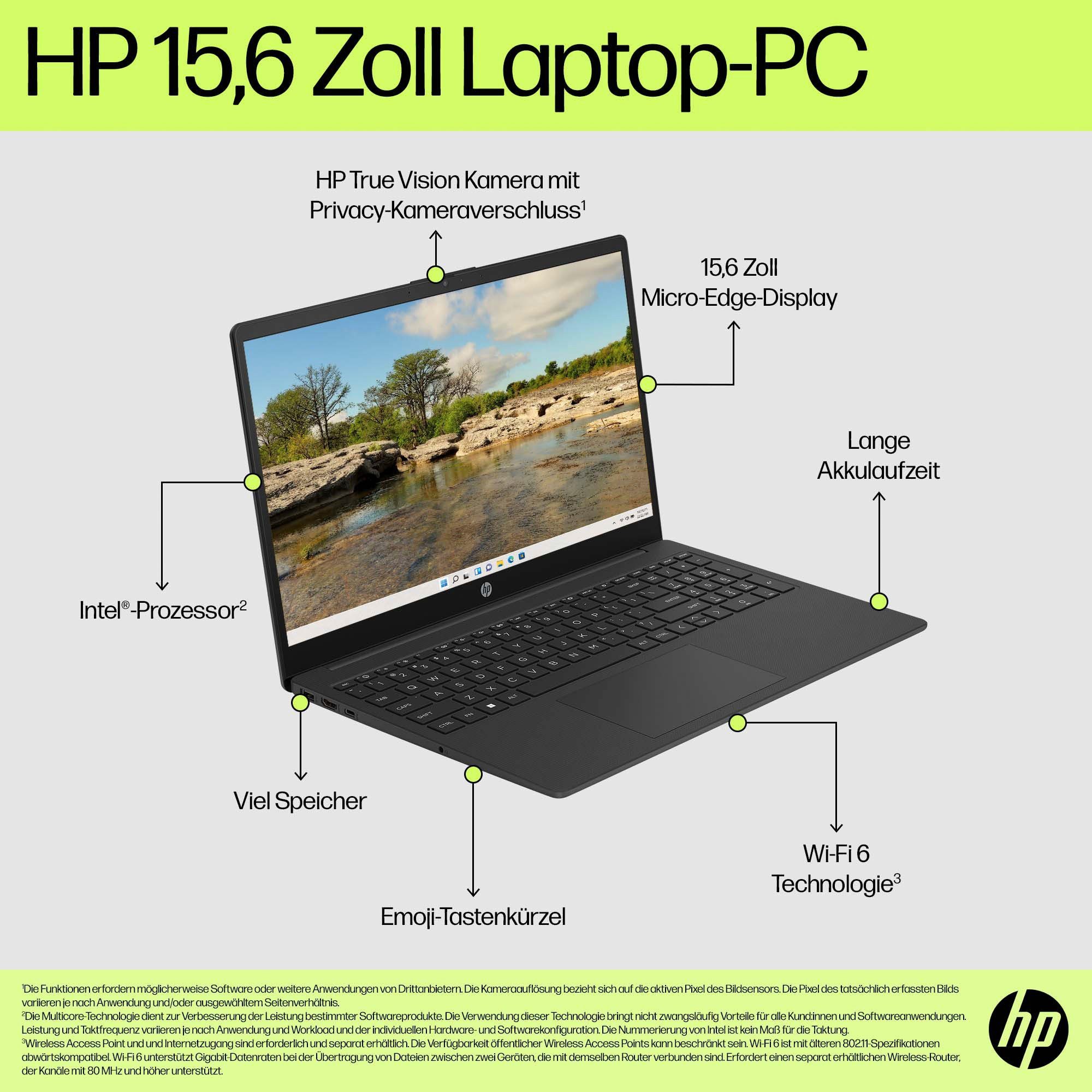 HP 15-fd0055ng Notebook (39,6 cm/15,6 Zoll, Intel Core i5 1335U, Iris Xe Graphics, 512 GB SSD)