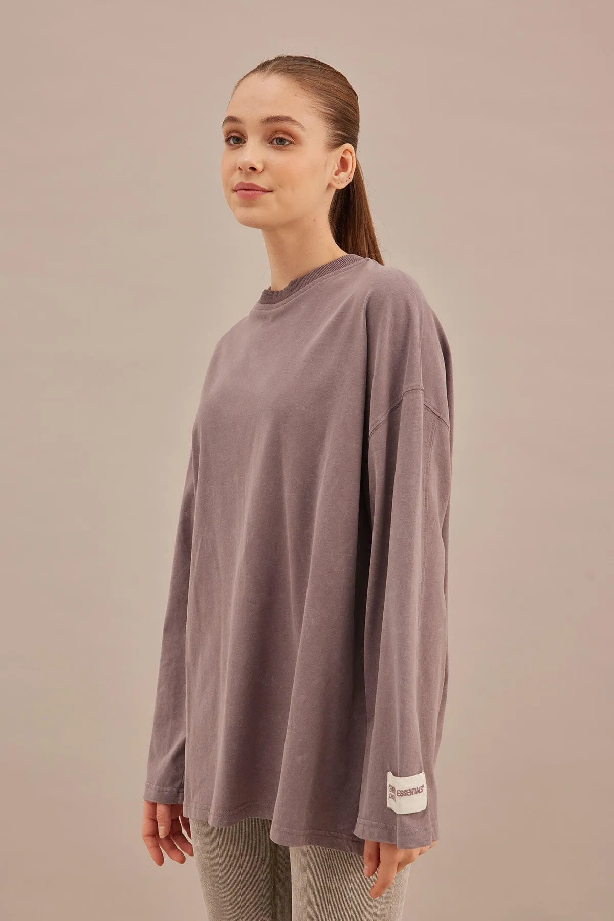 Manuka  Oversize-Sweatshirt mit verblasstem Effekt Lavendel