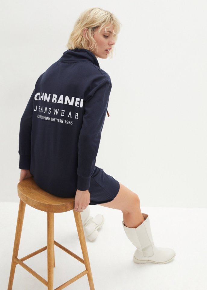 Sweatkleid mit Rückenaufdruck