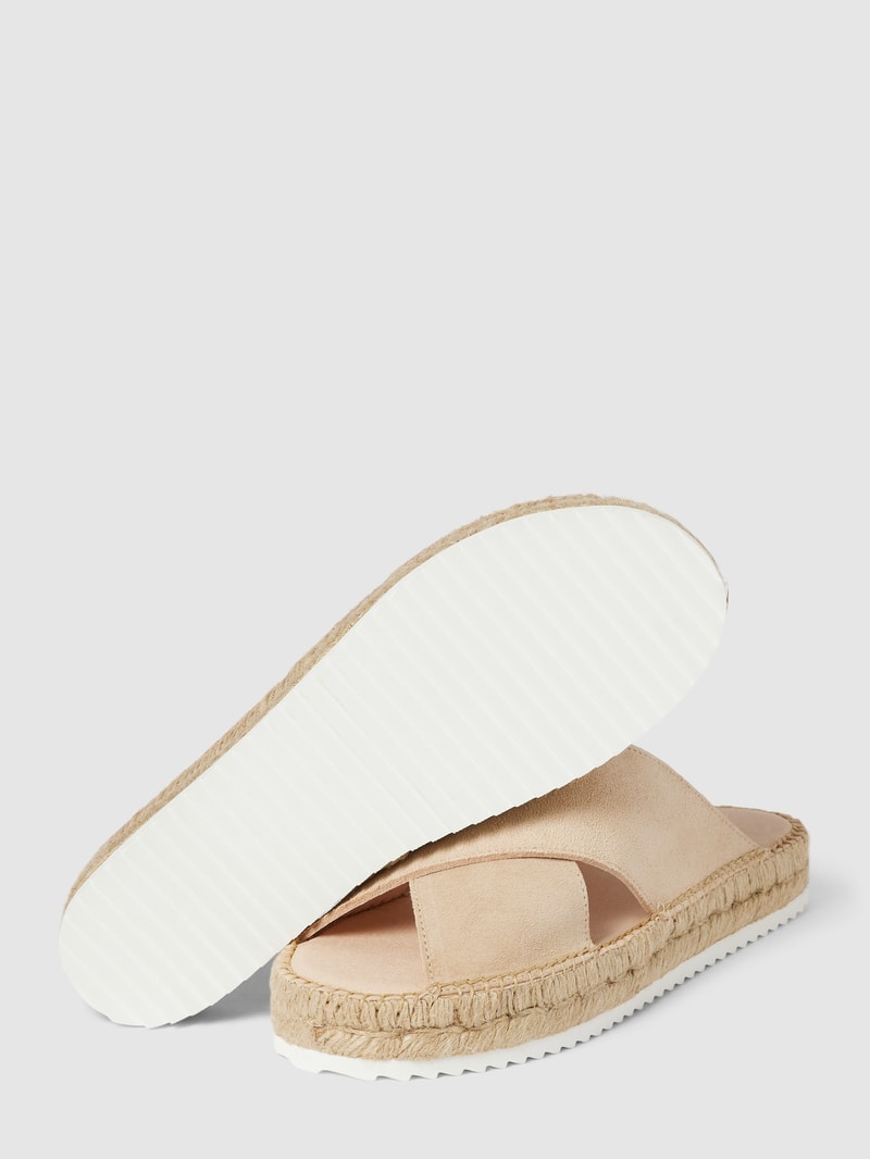 Slides mit strukturierter Sohle Modell 'Croisette' in beige