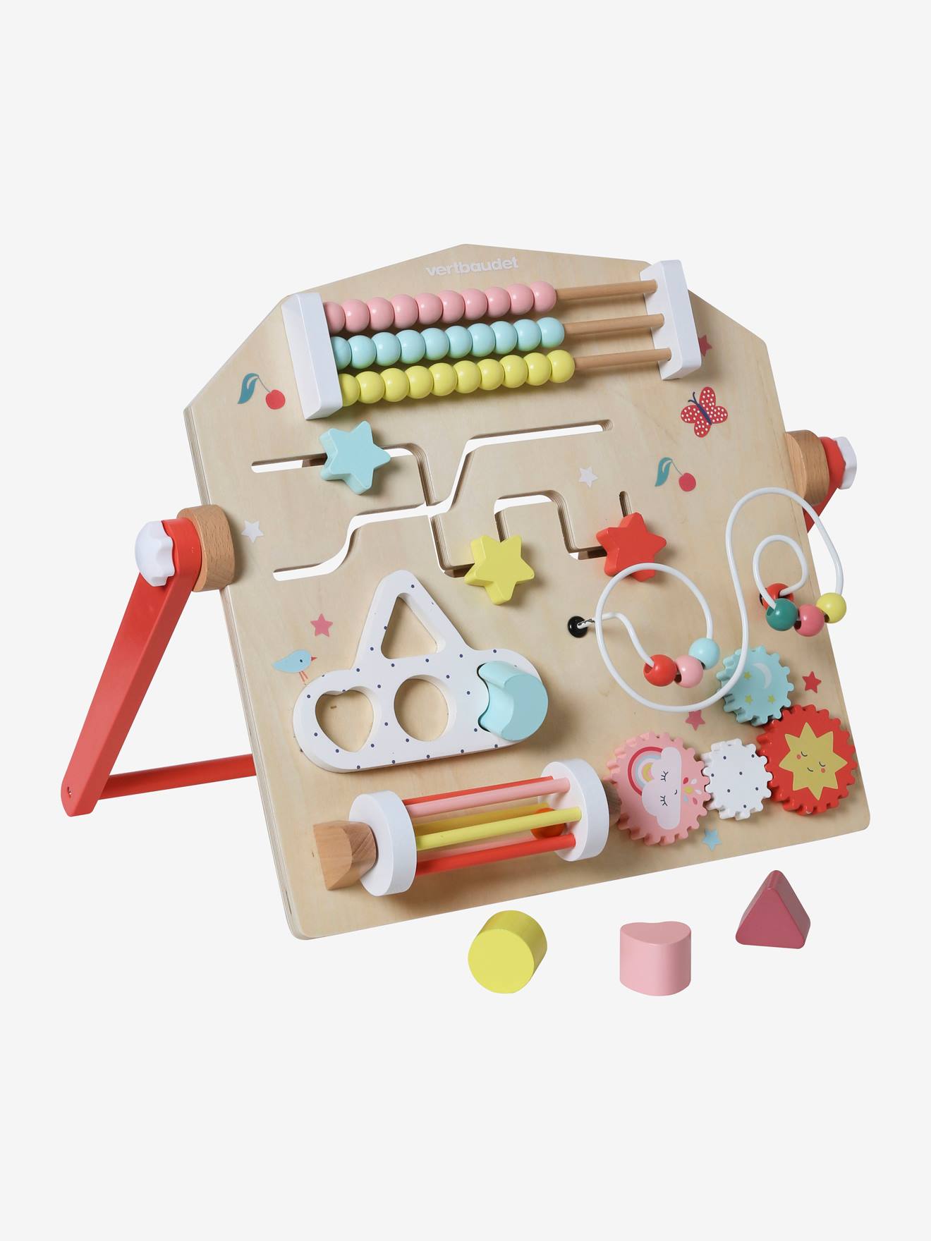 Planche d'activités verticale en bois FSC® multicolore
