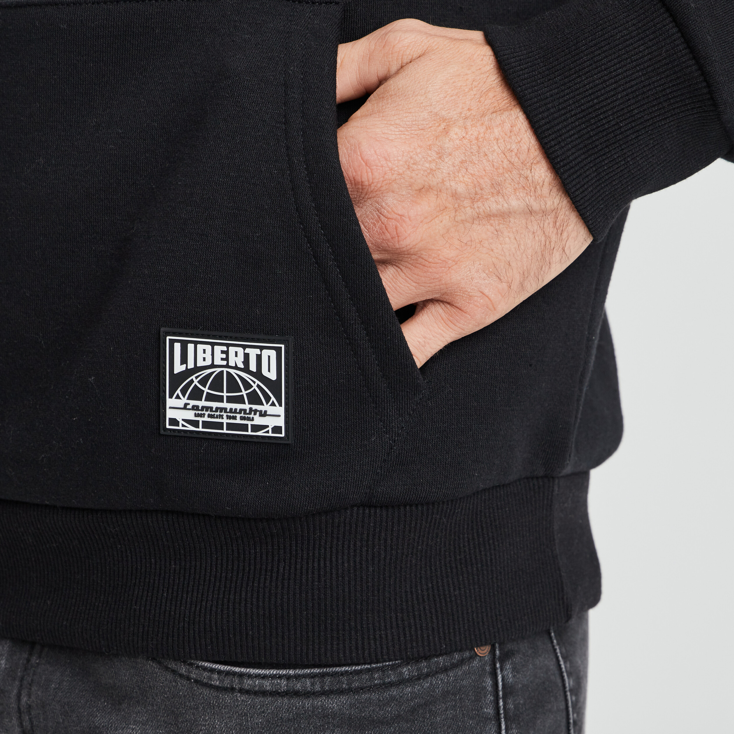 Sweat tricolor à capuche hoodie vieux rose homme | La Halle