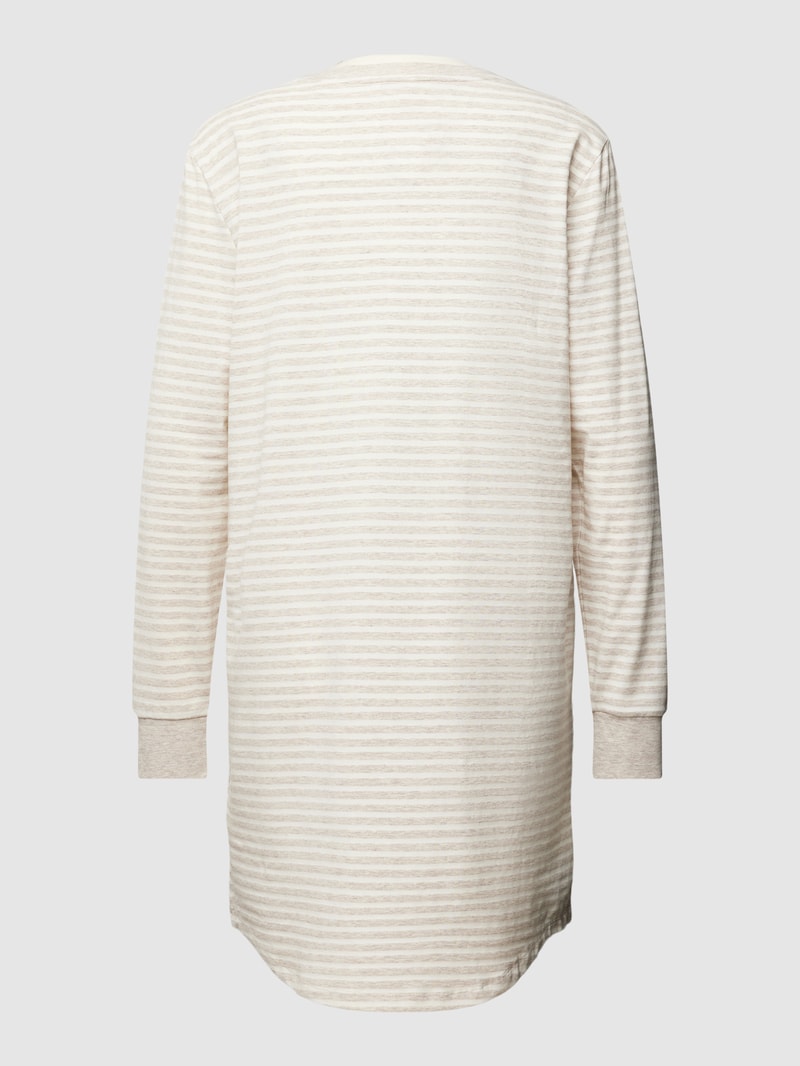 Nachthemd mit Label-Print in beige