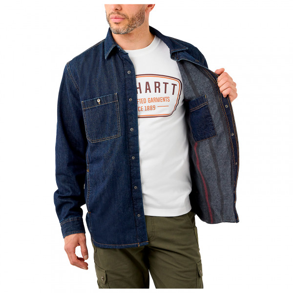 Carhartt - Denim Fleece Lined Snap Front Shirt - Hemd